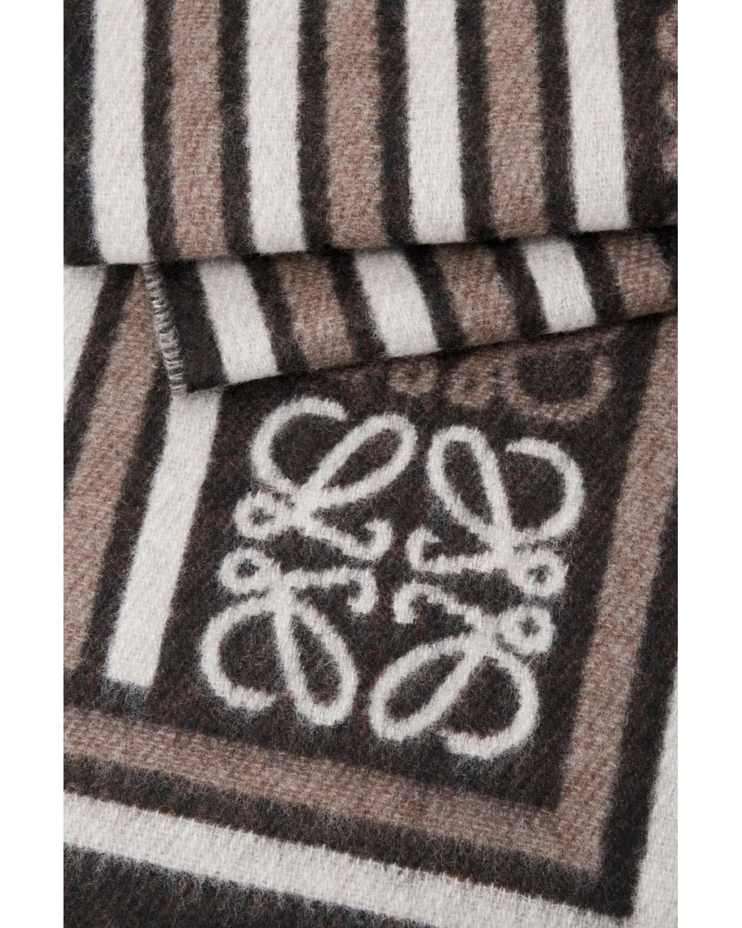 Loewe Multicolor Anagram Jacquard Fringed Scarf