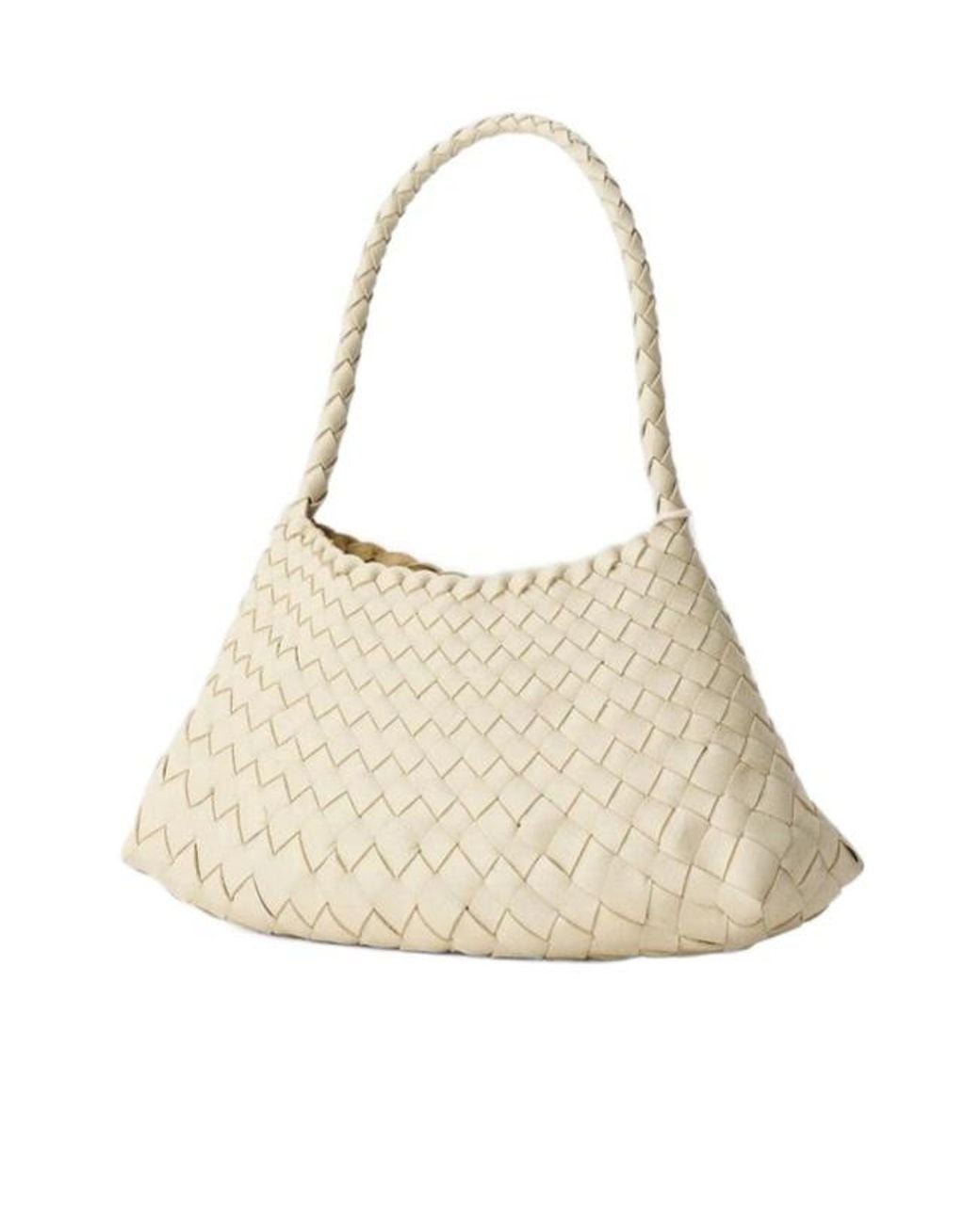 Dragon Diffusion Natural Woven Crescent Shoulder Bag