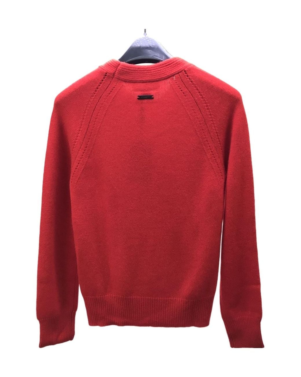 Burberry Red Crew Neck Knitted Sweater