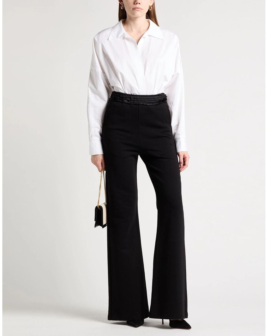 MM6 by Maison Margiela Black Wide-Leg Trousers
