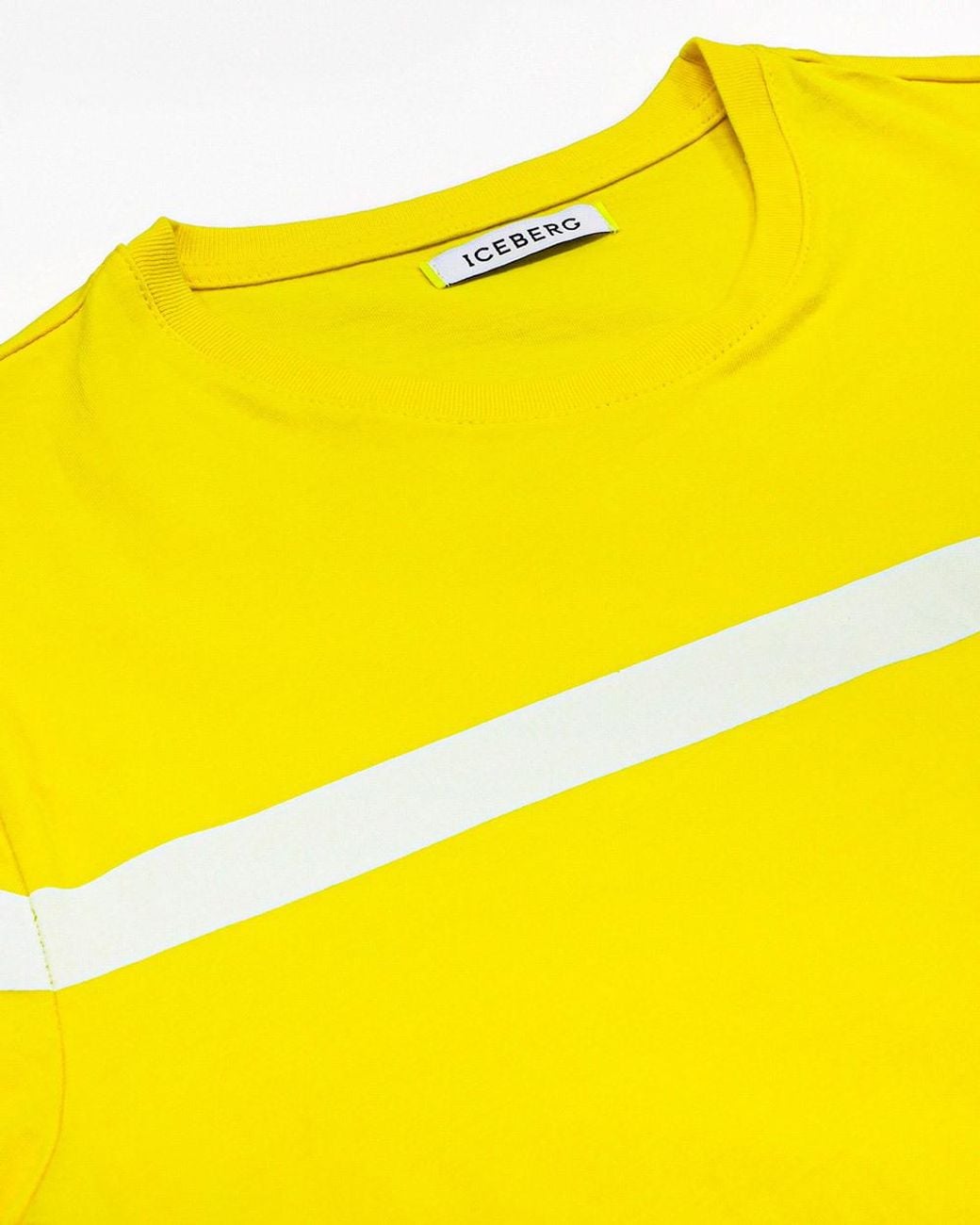 Iceberg Yellow Logo Print T-Shirt for men