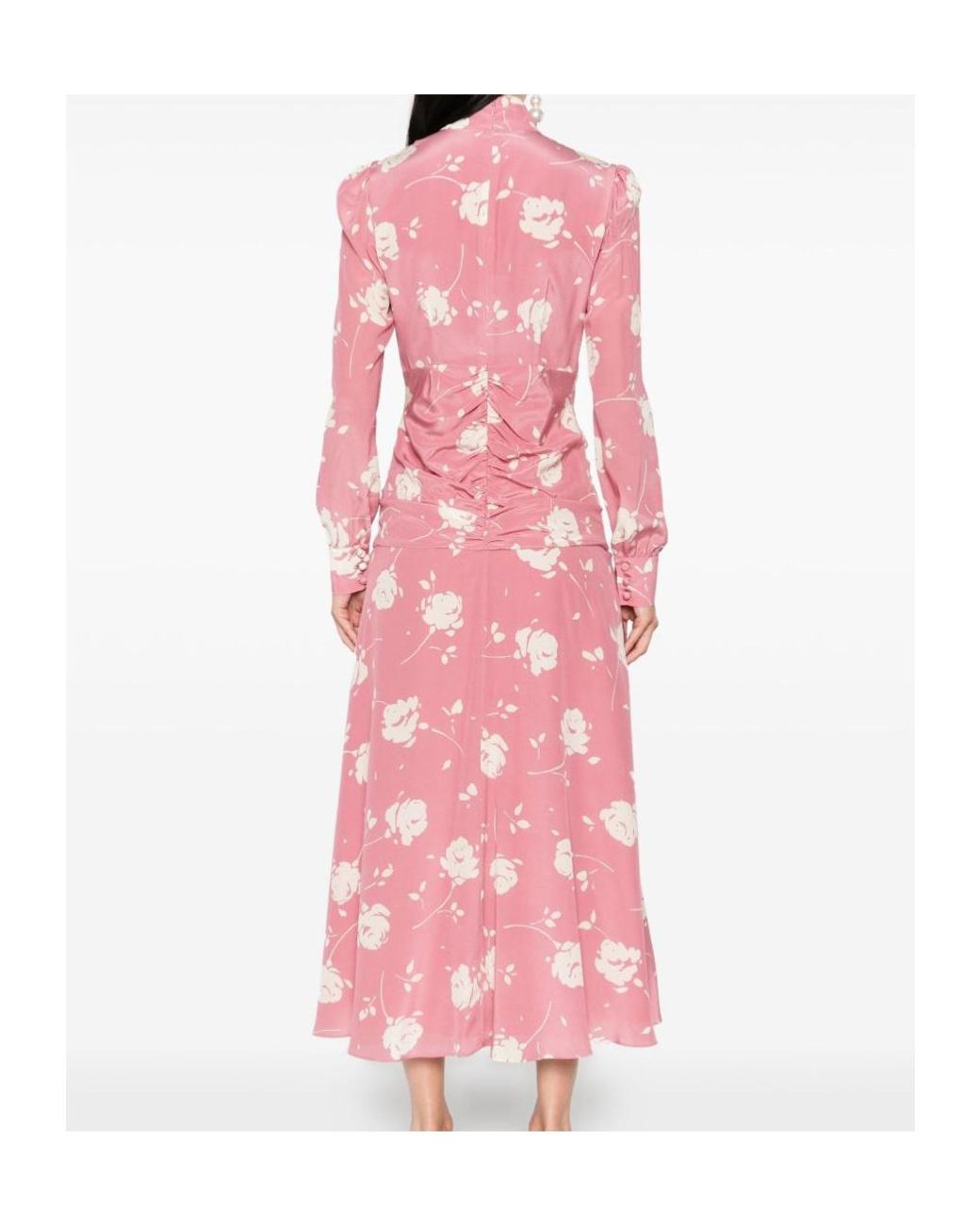 Alessandra Rich Pink Long Sleeve Dress