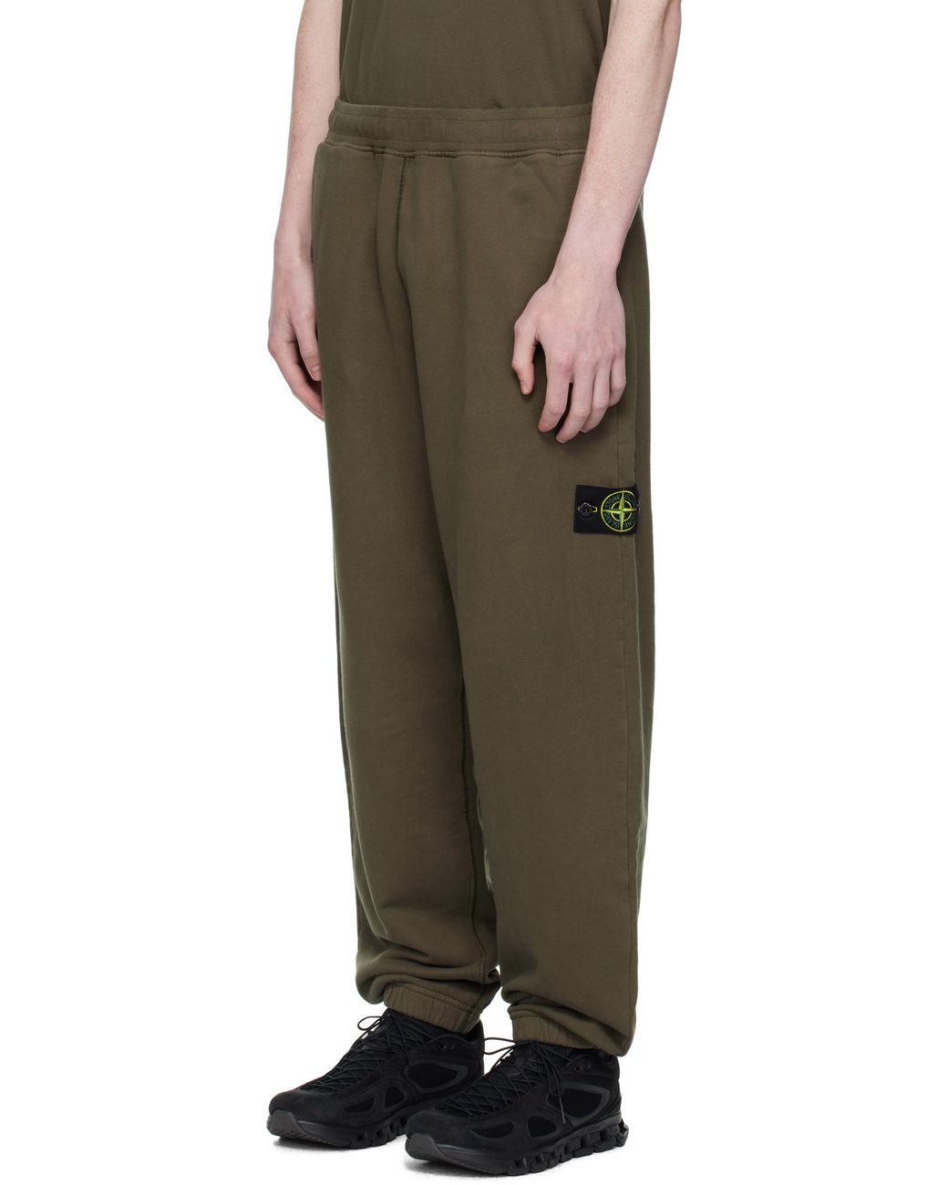 Stone Island Gray Loose-Fit Sweatpants for men