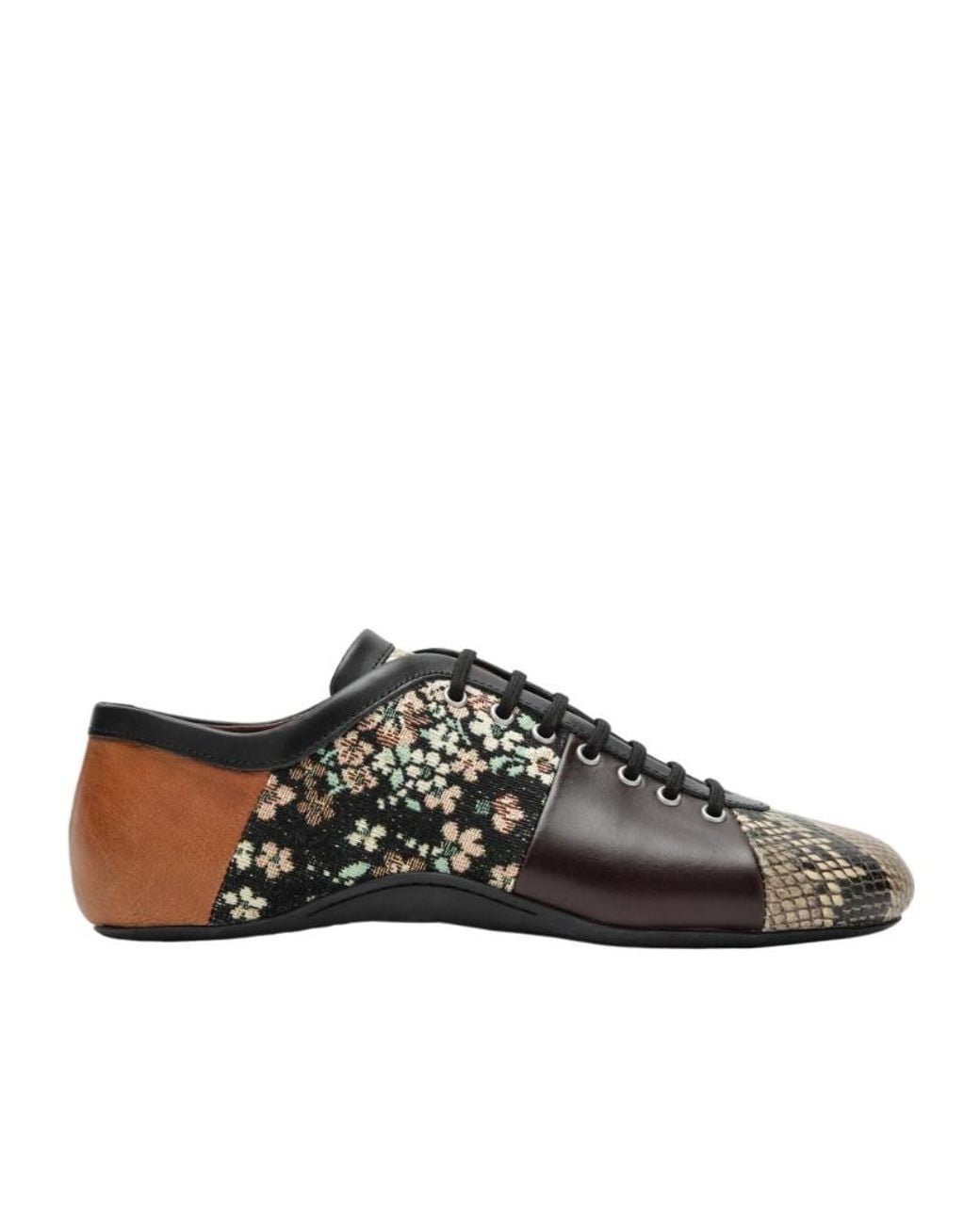 Dries Van Noten Brown Round-Toe Ballet Flats