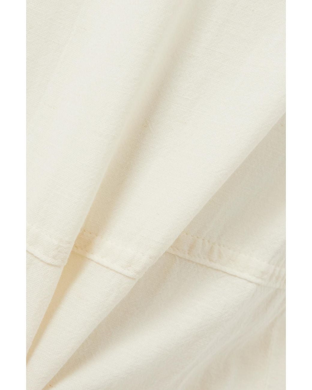 Acne White Drawstring-Detail Palazzo Pants