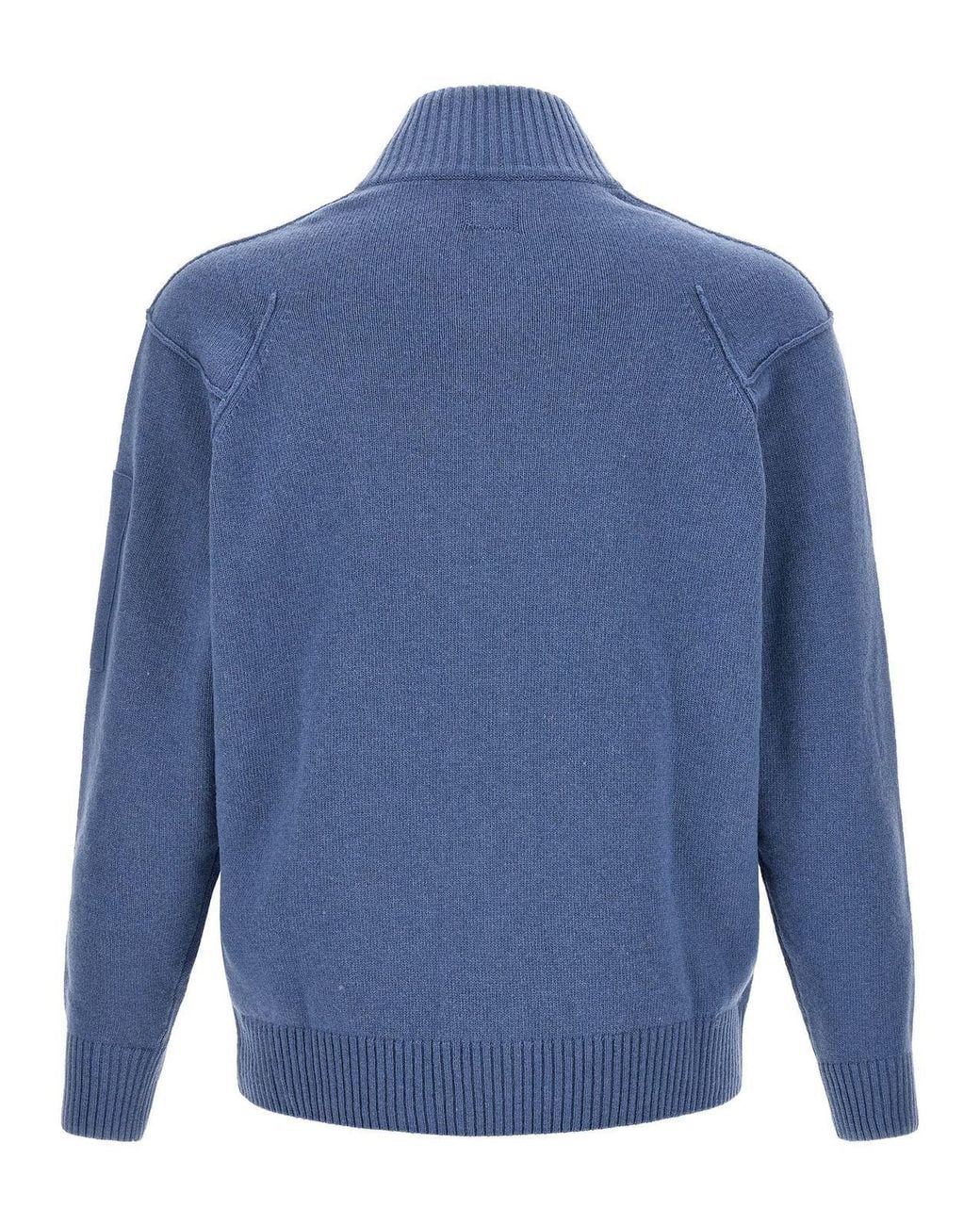 C P Company Blue Lens Zip Cardigan for men
