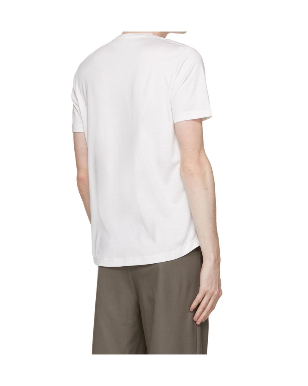 Loro Piana White Short-Sleeved Crewneck T-Shirt for men