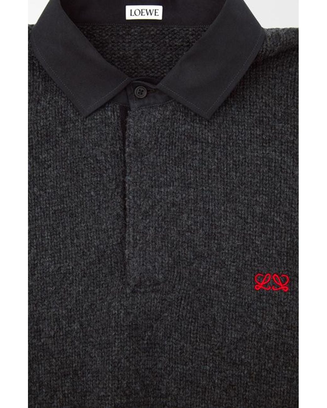 Loewe Black Polo Sweater for men