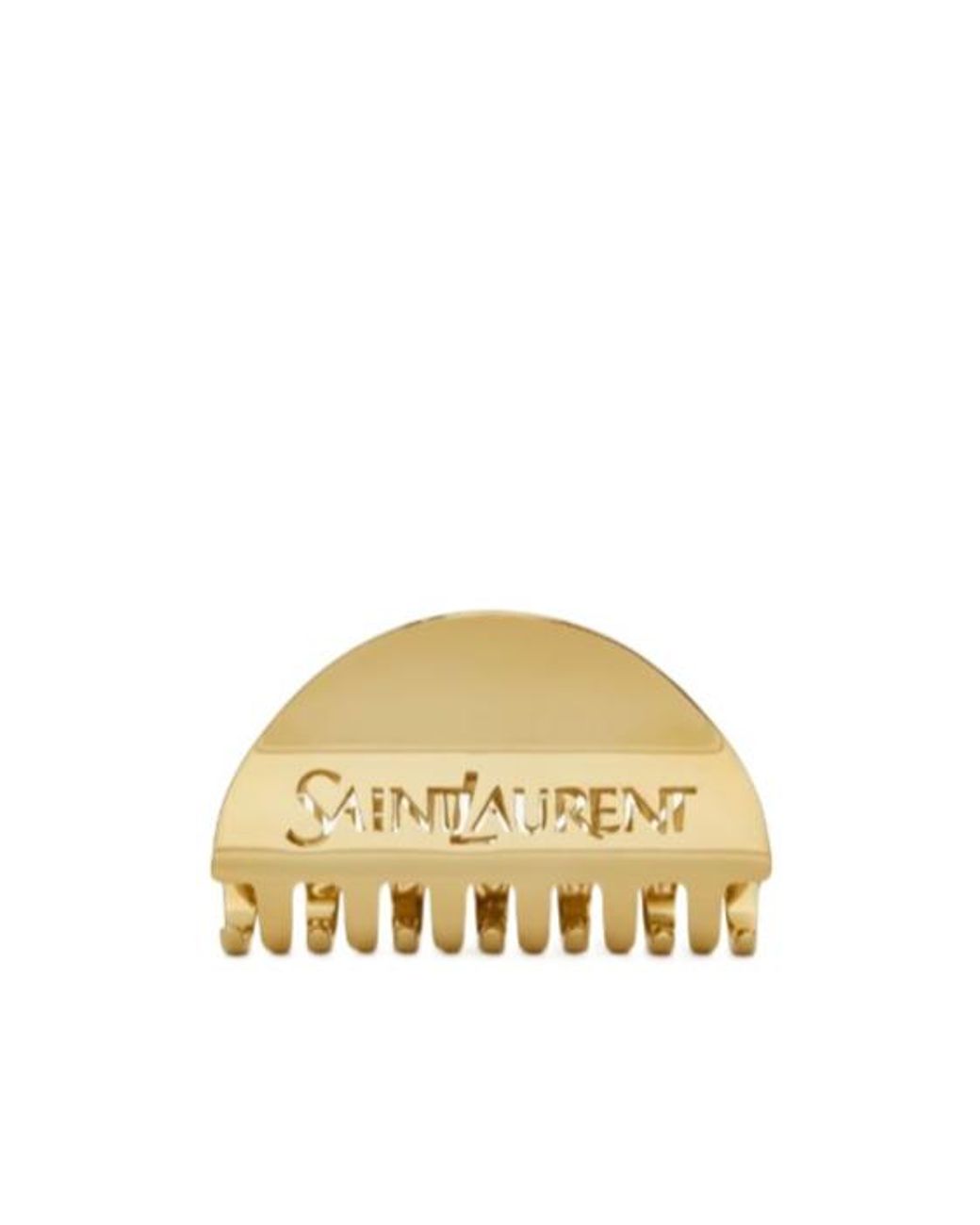 Saint Laurent Metallic Half-Moon Claw Clip