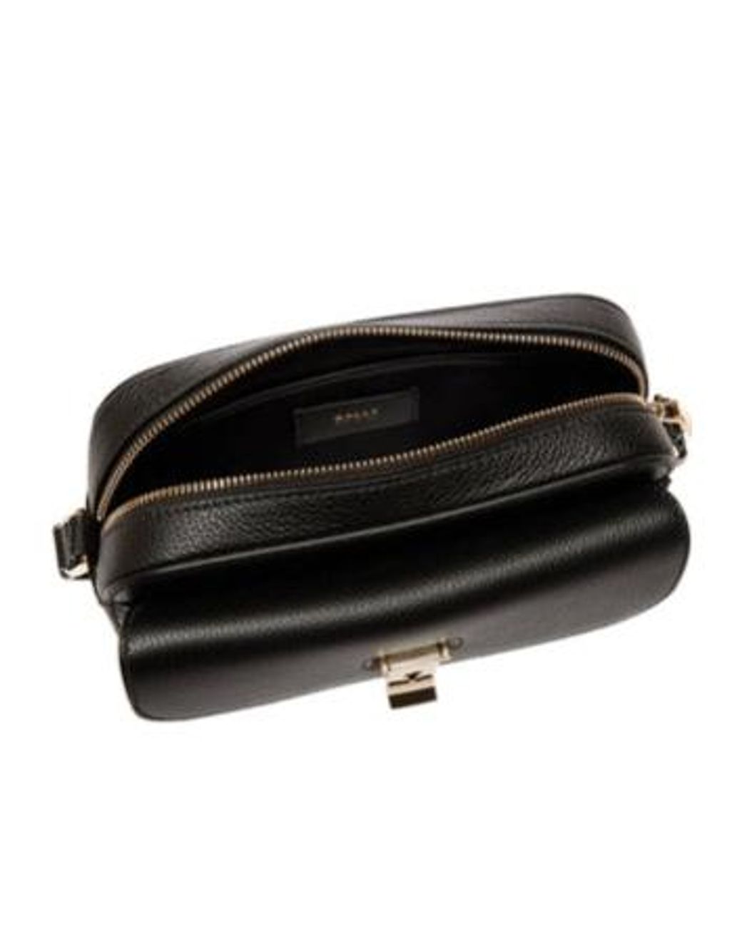 Bally Black Lock Me Small Crossbody Bag