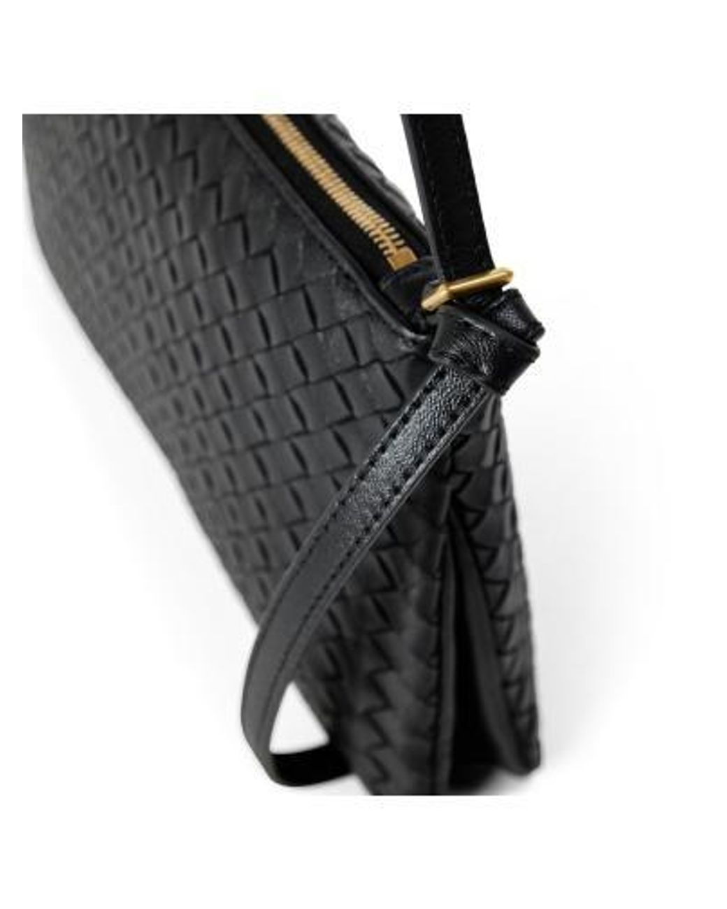 McQueen Black Solid Color Minimalist Shoulder Bag