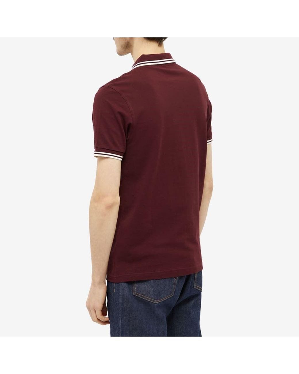 Fred Perry Red Twin Tipped Piqué Polo Shirt for men