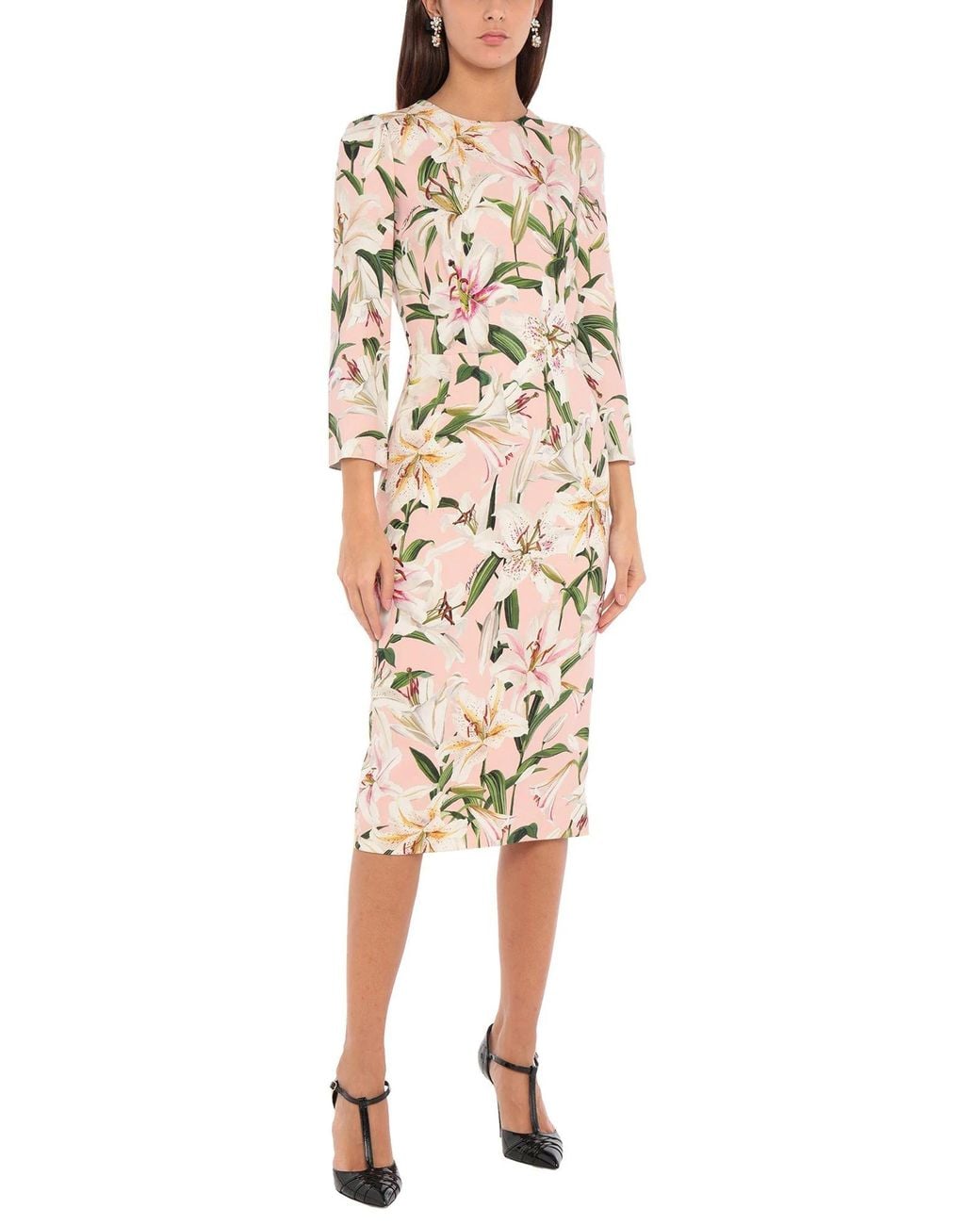 Dolce & Gabbana White Floral Print Dress