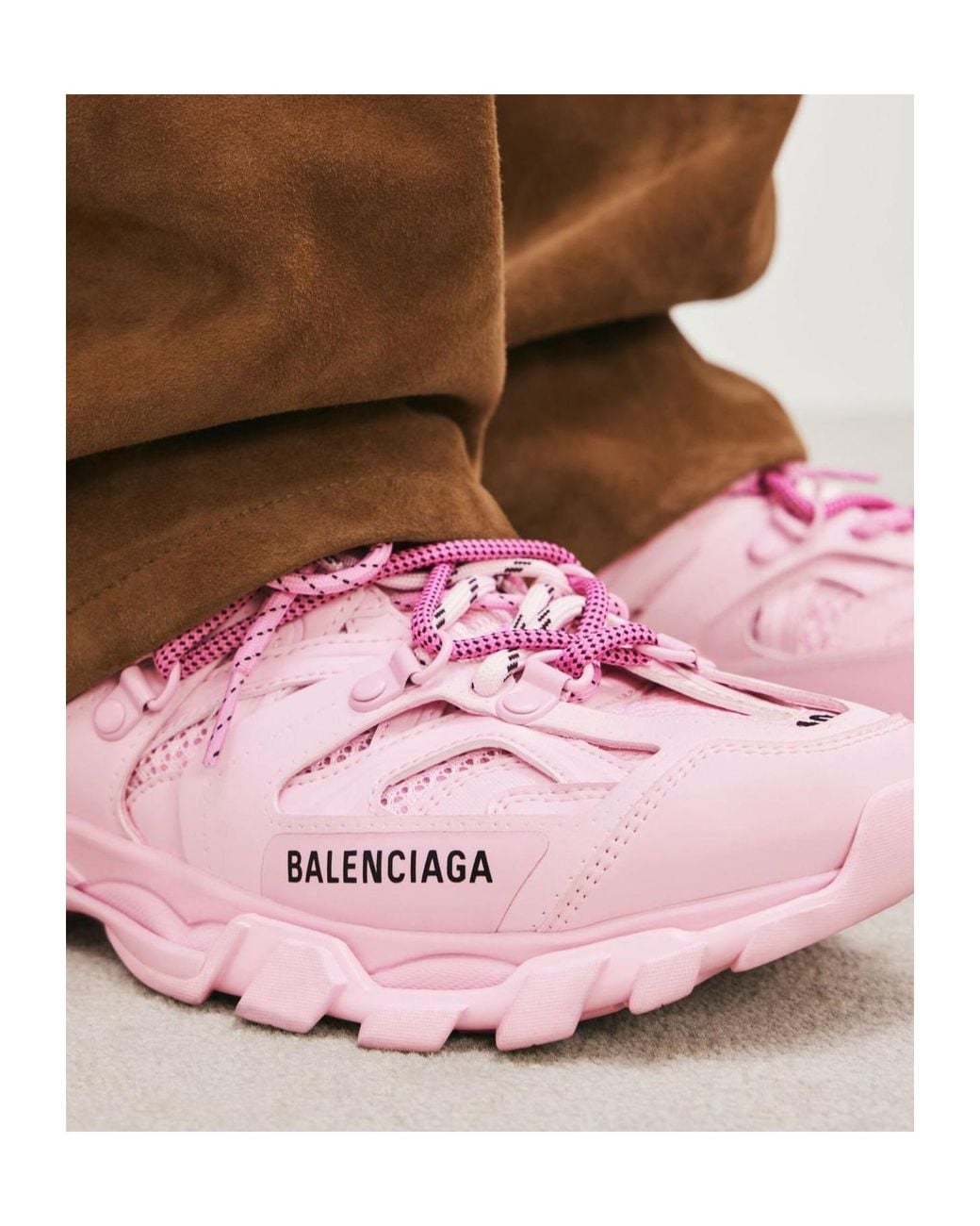 Balenciaga Pink Track Trail Laces Sneaker