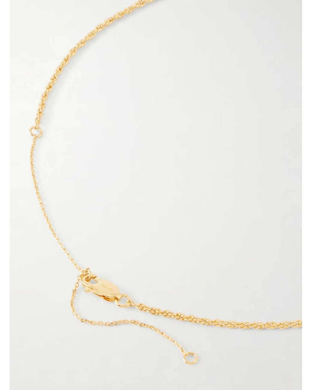 Totême White Totême Embellished Drop-Pendant Necklace