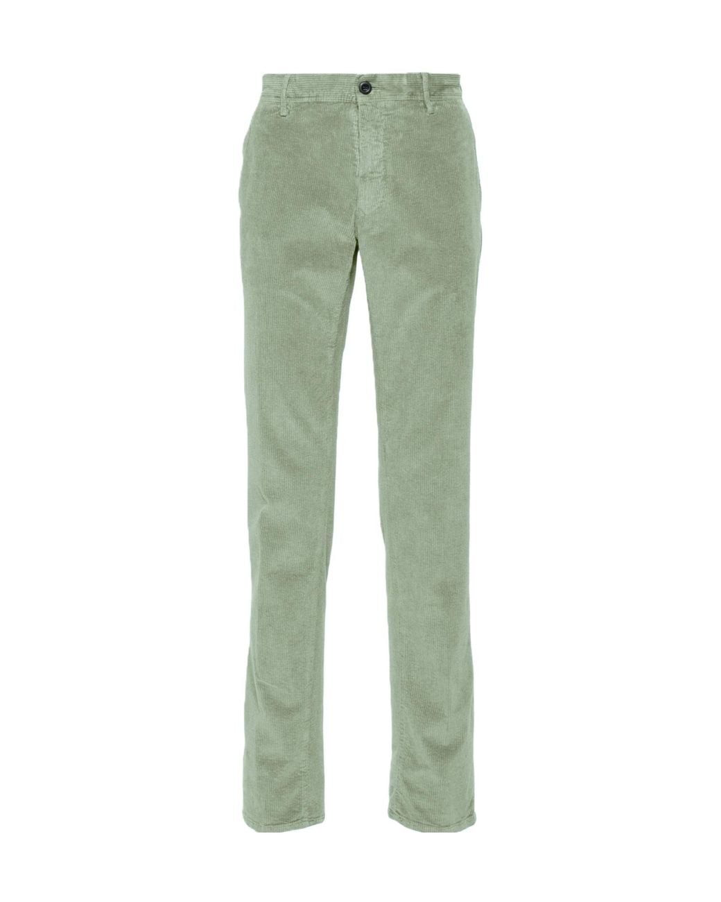 Incotex Green Corduroy Trousers for men