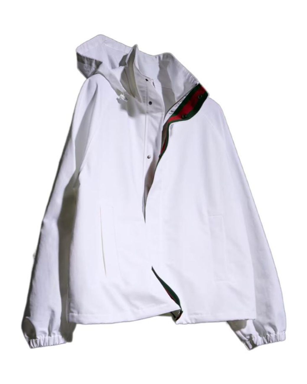 Gucci White Compact Cotton Canvas Zip Jacket for men