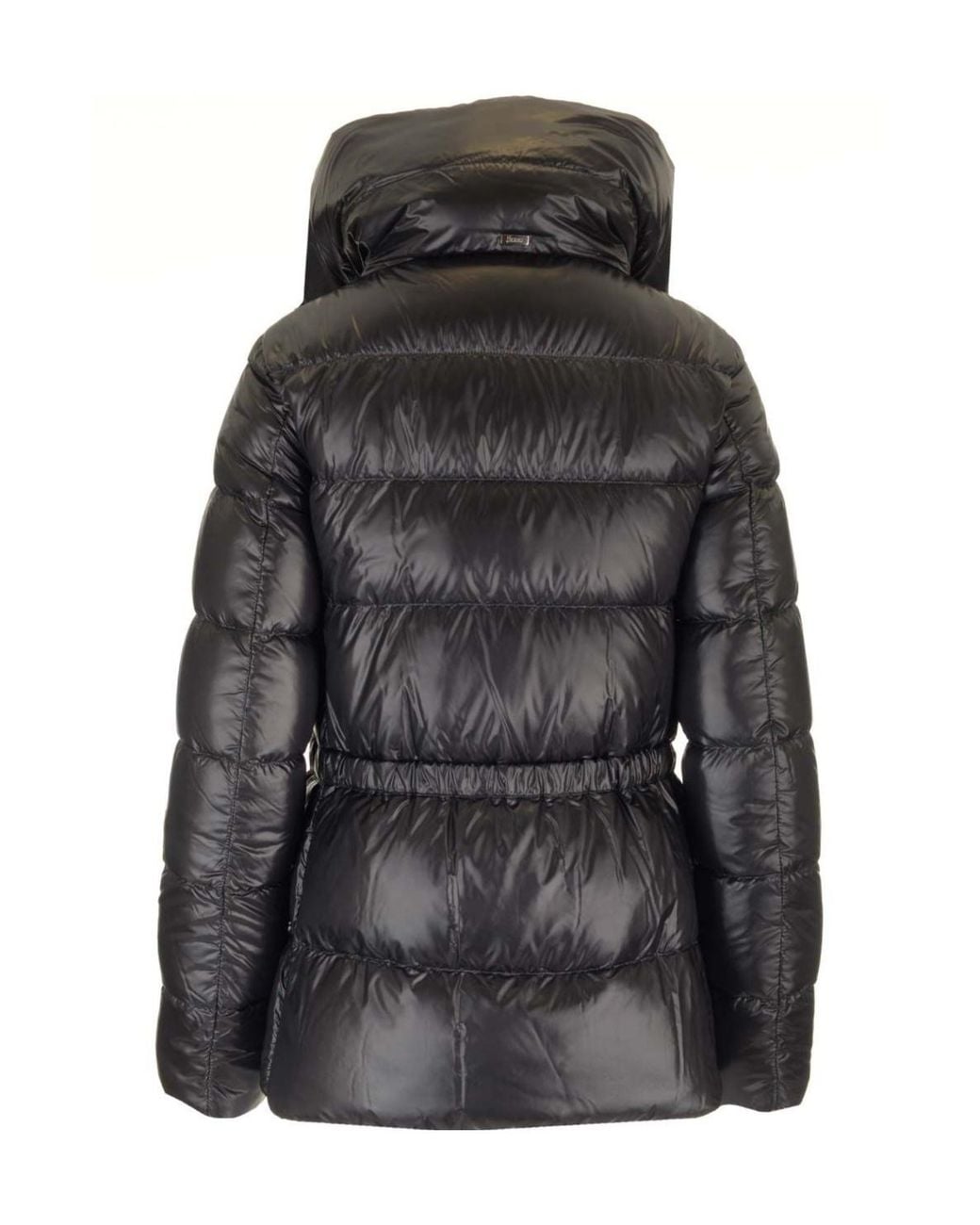 Herno Black Drawstring Waist Padded Coat