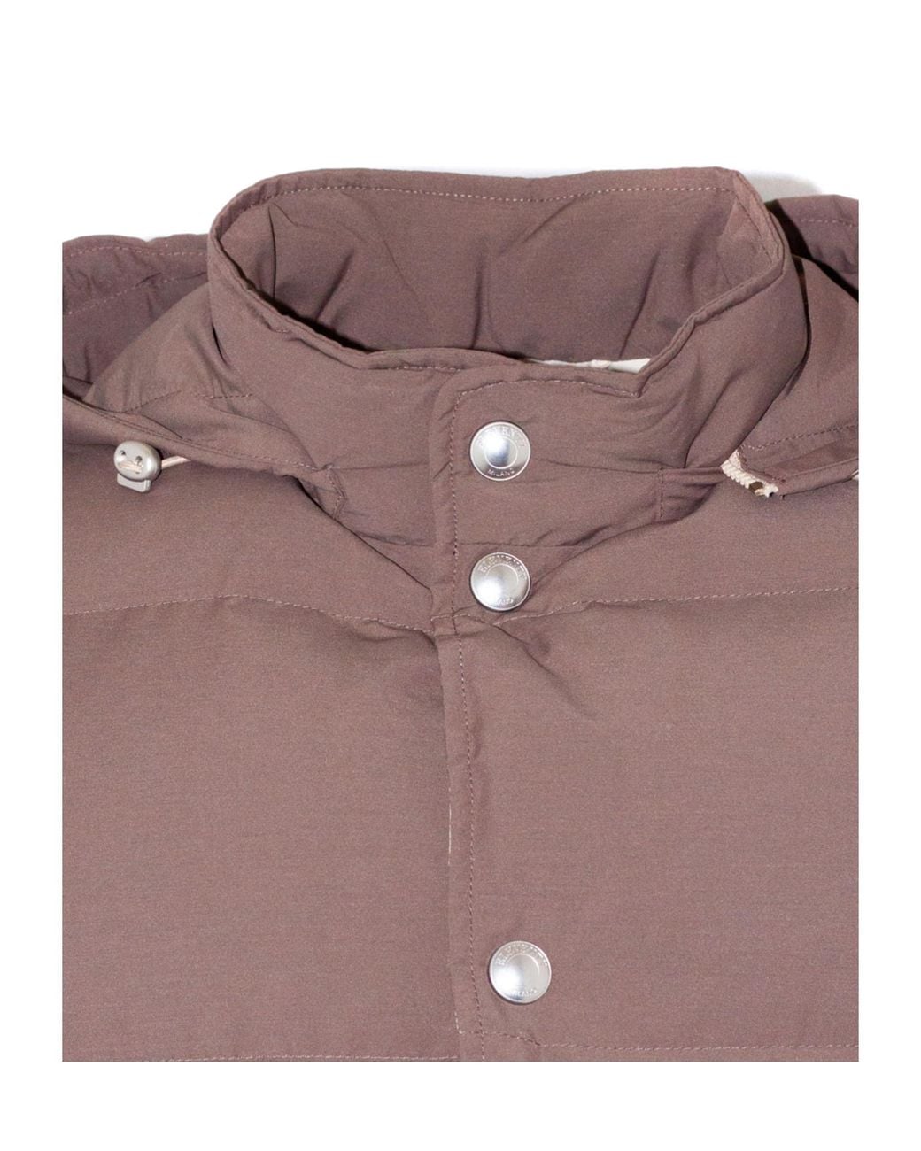 Eleventy Brown Hooded Padded Vest Jacket for men