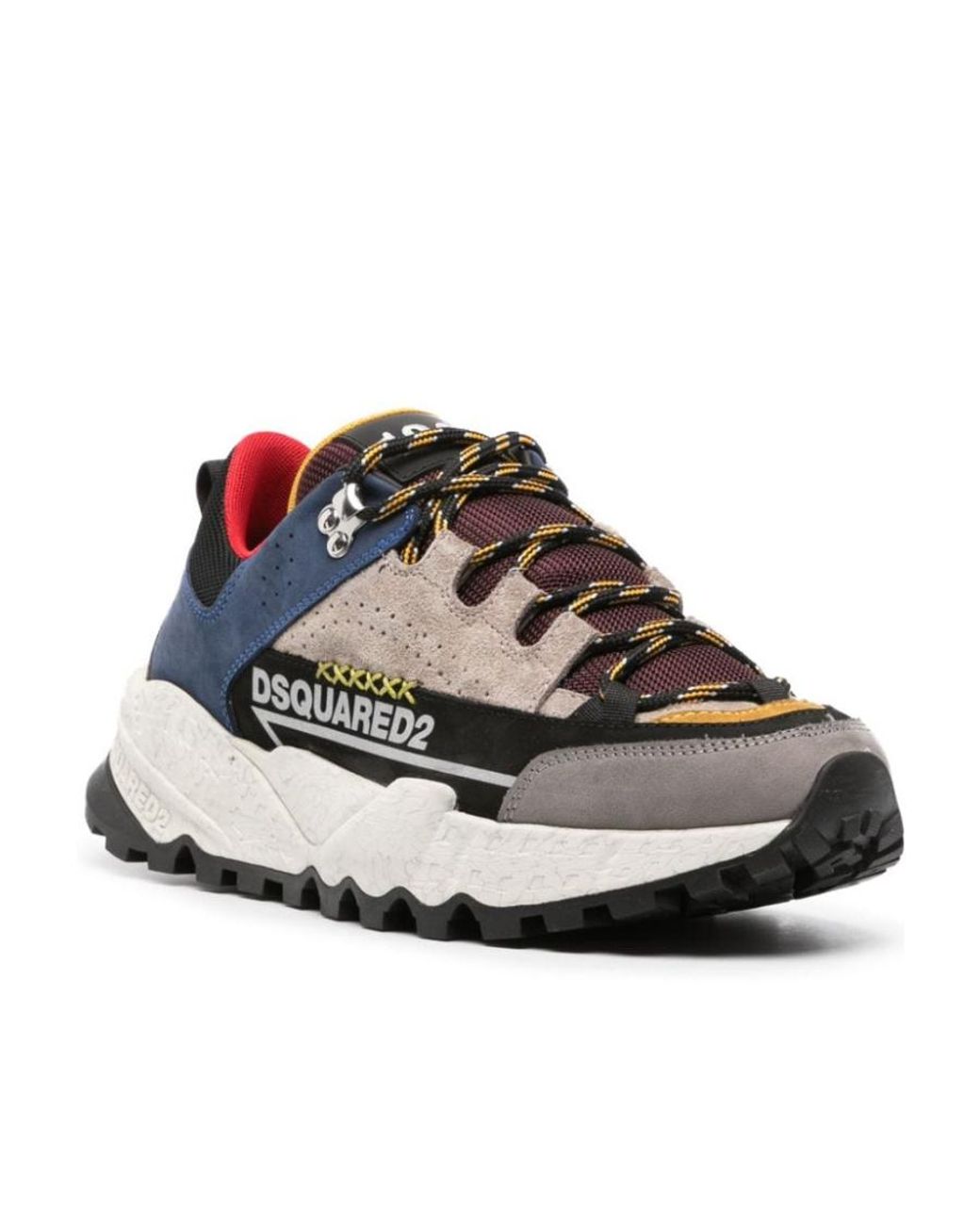 DSquared² Blue Luxe Colour Block Leather Sneakers for men