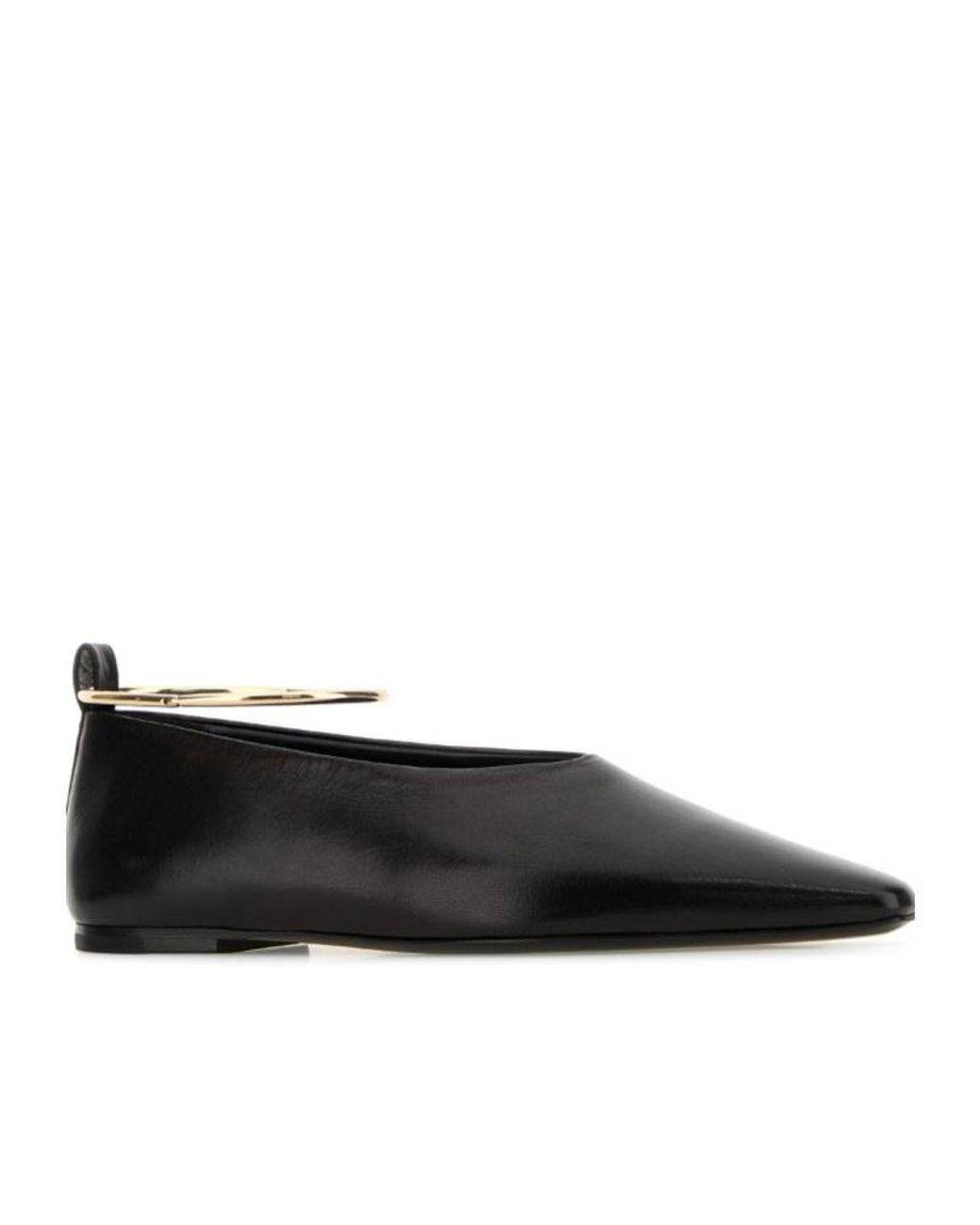 Jil Sander Black Pointed Toe Ballerinas