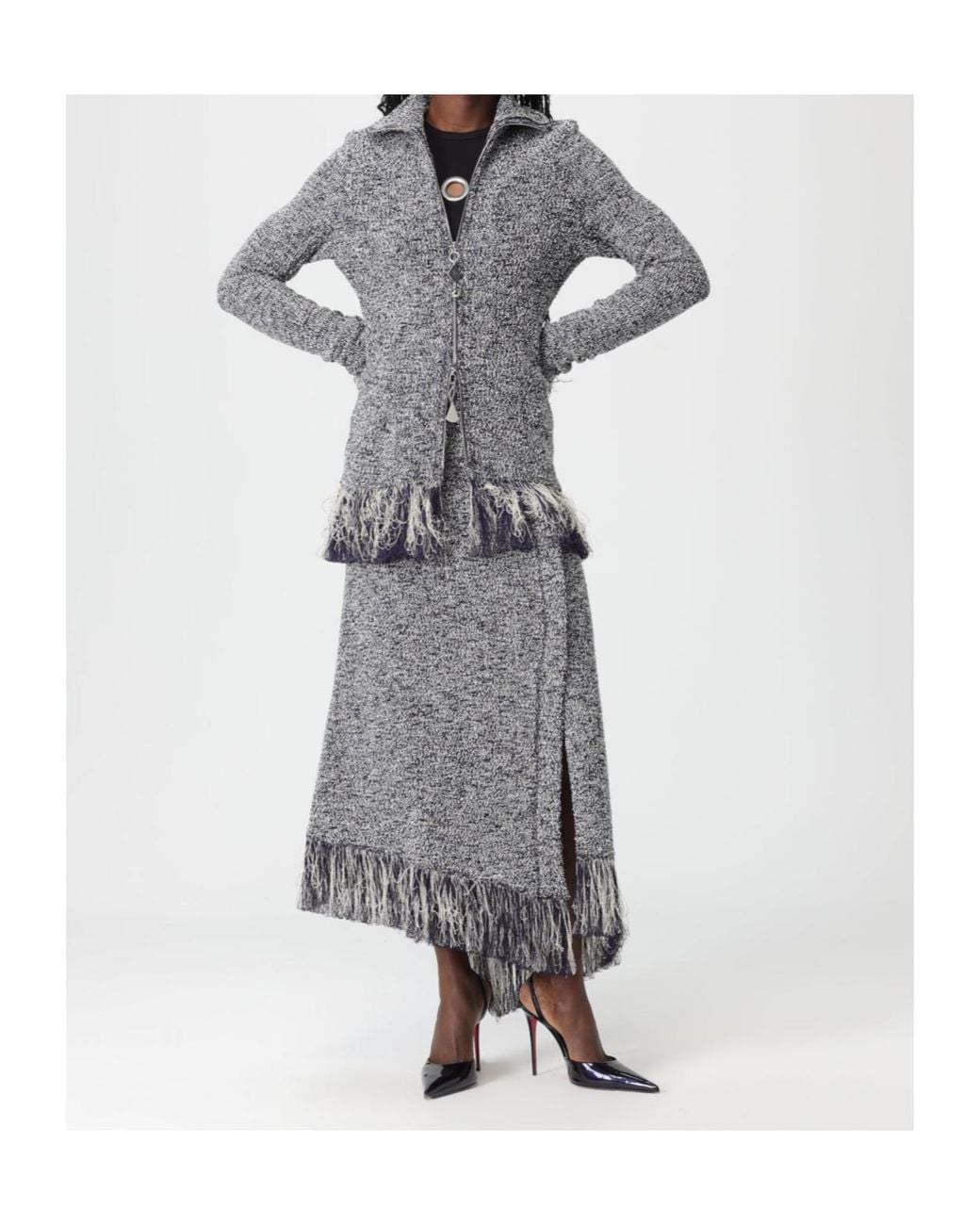 Rabanne Gray Skirt Rabanne