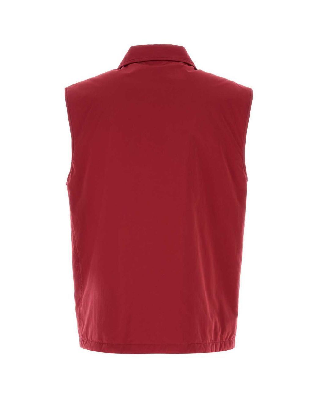 Brunello Cucinelli Red Thermore Button-Up Gilet for men