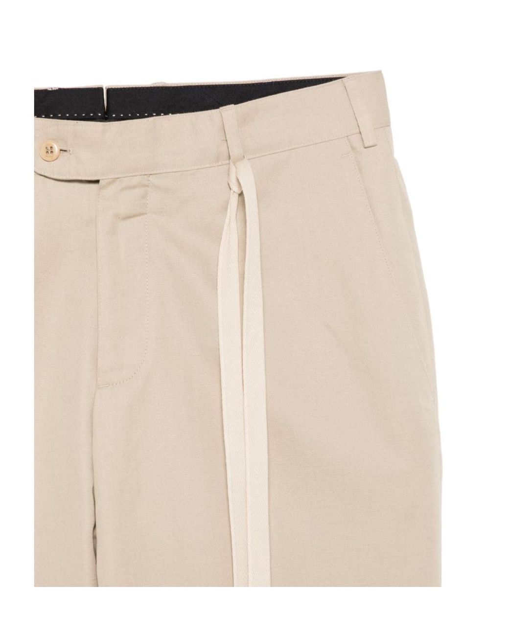 Brioni Natural Casual Pants With Belt Loops for men
