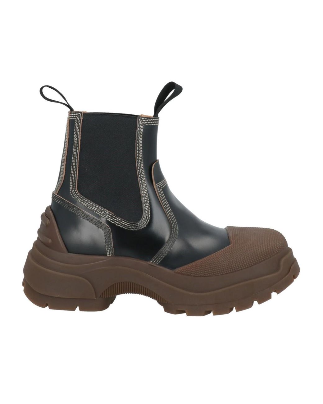 Maison Margiela Black Two-Tone Platform Leather Boots