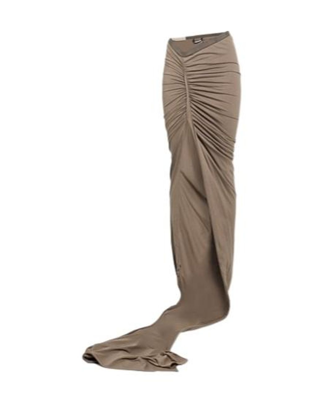 Rick Owens Natural Simple Asymmetrical Dress