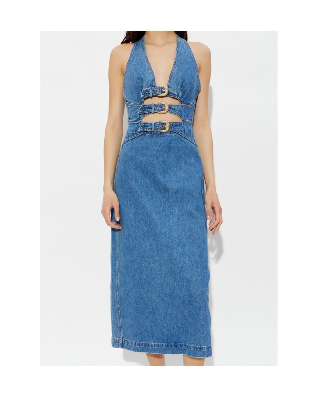 Cult Gaia Blue Estelle Denim Dress