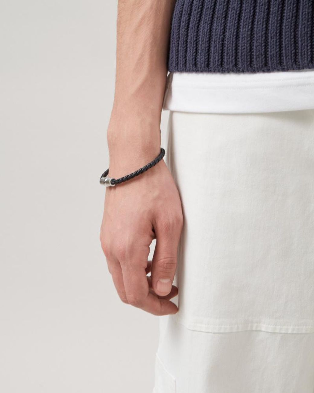Mulberry Metallic Bijoux Braided Bracelet for men