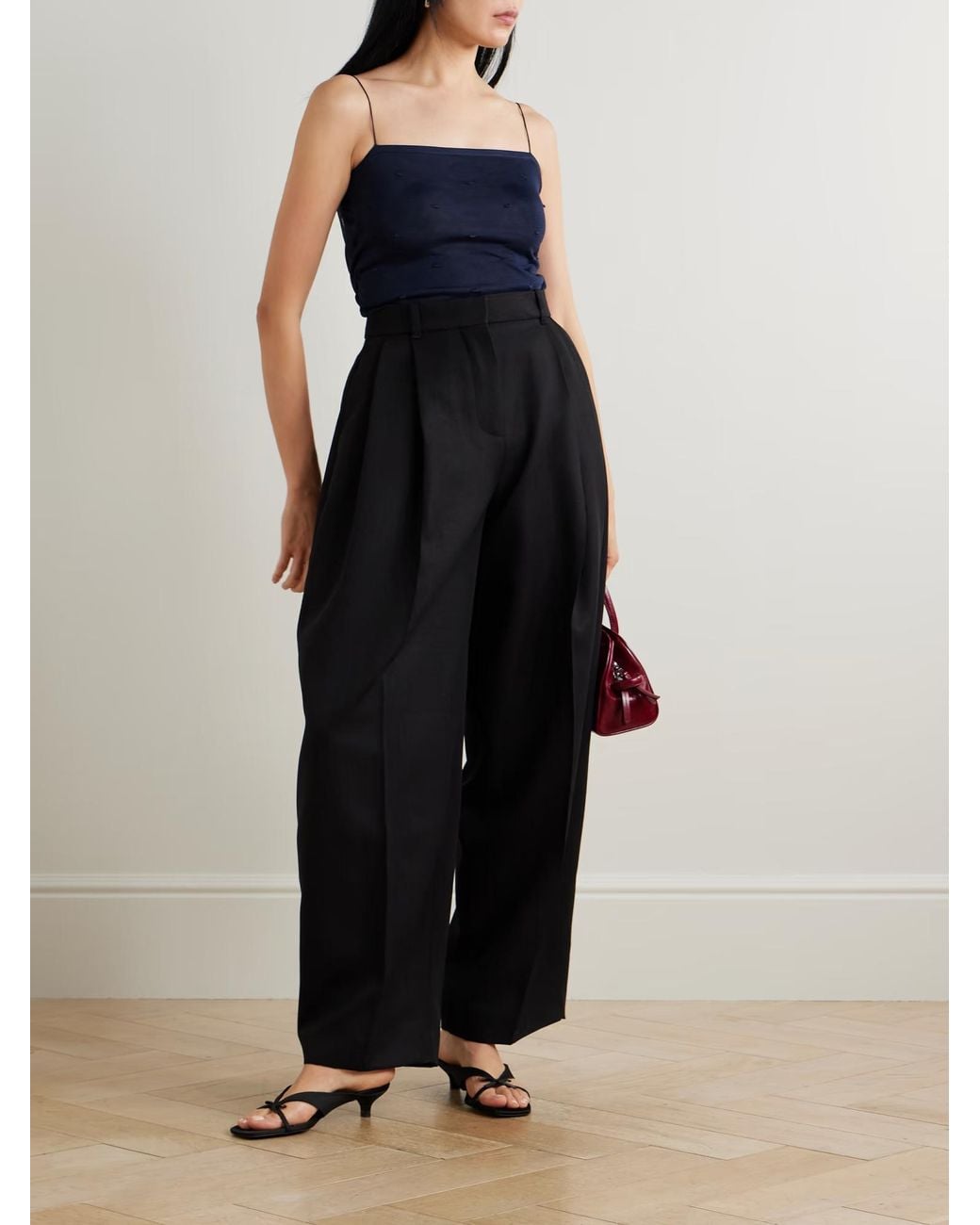 Jacquemus Blue Draped Polka-Dot Motif Tank Top