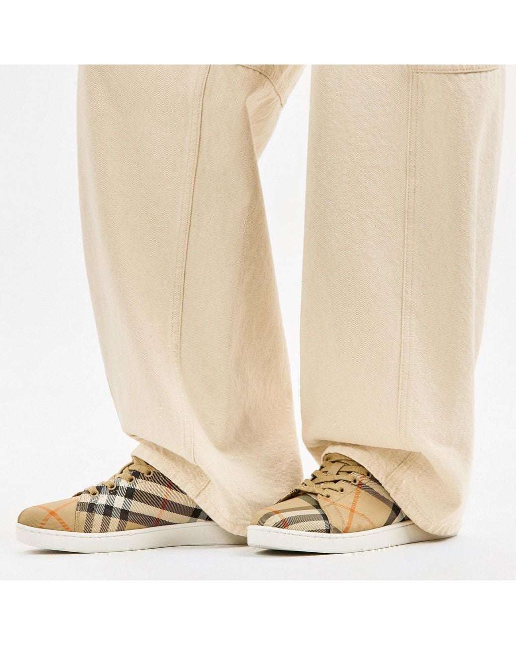 Burberry Natural Low-Top Sneakers