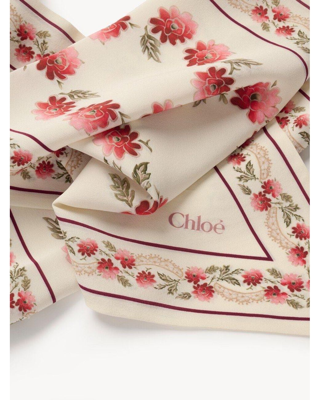 Chloé White Chloé Folk Bandeau Scarf