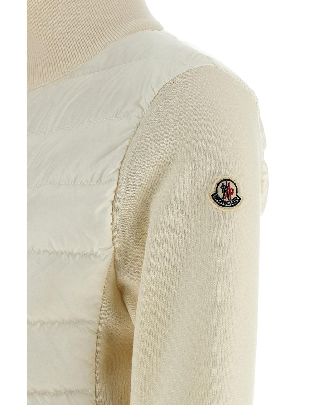 Moncler White High-Neck Padded Jacket