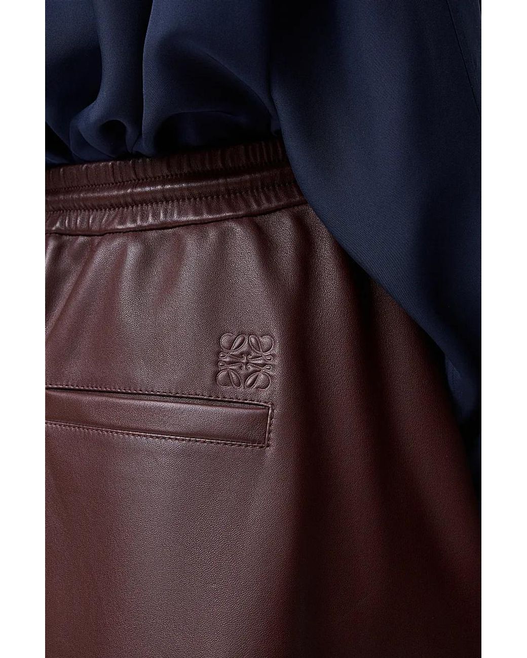 Loewe Brown Elastic Drawstring Waist Shorts