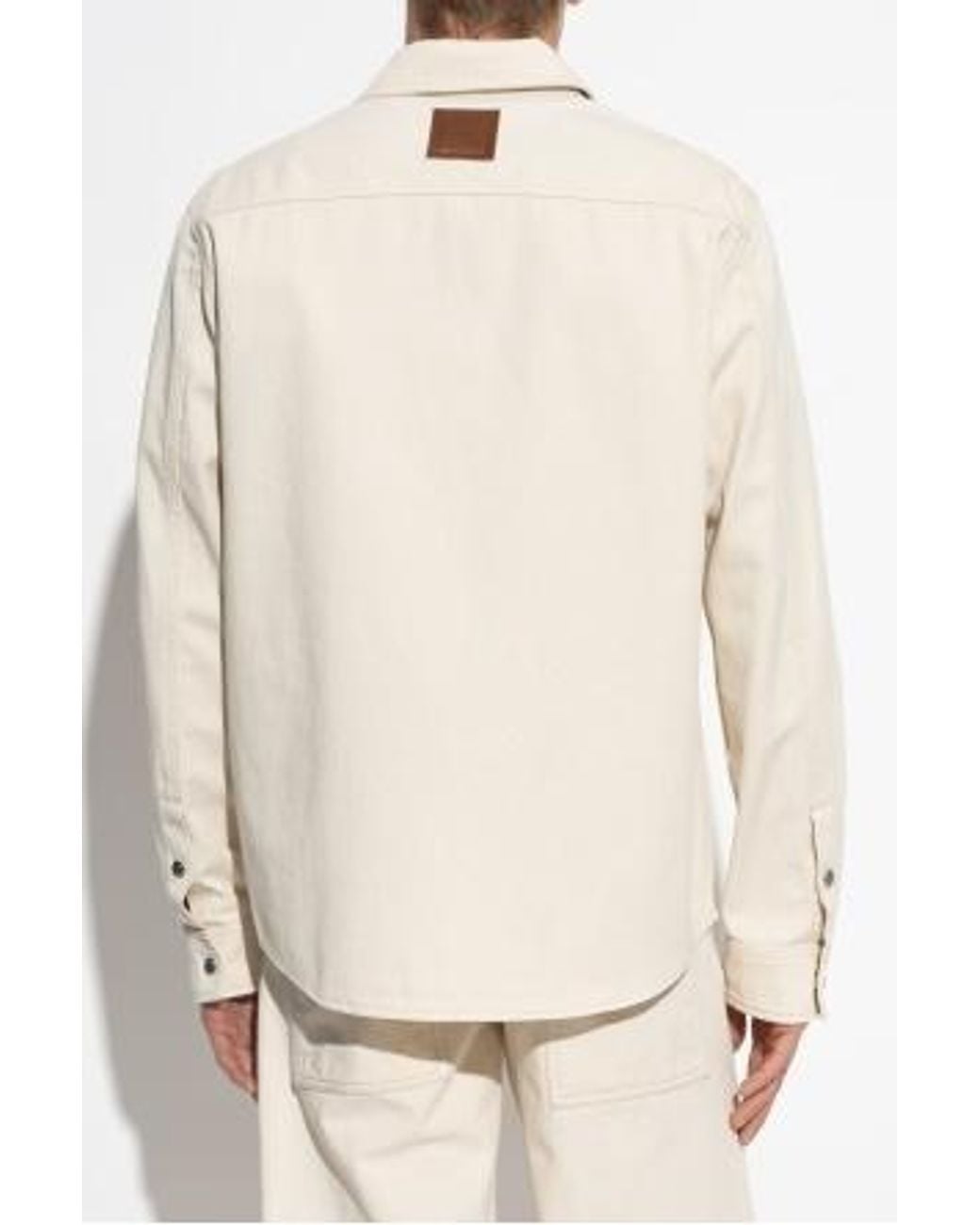 Moncler White Long-Sleeved Button-Up Shirt for men