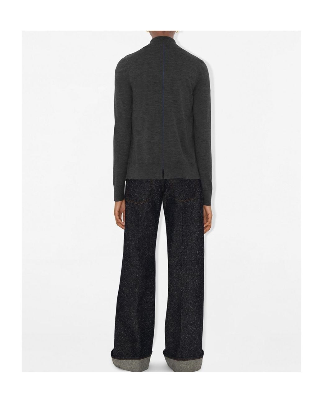 Burberry Black Logo Embroidered Buttoned Cardigan