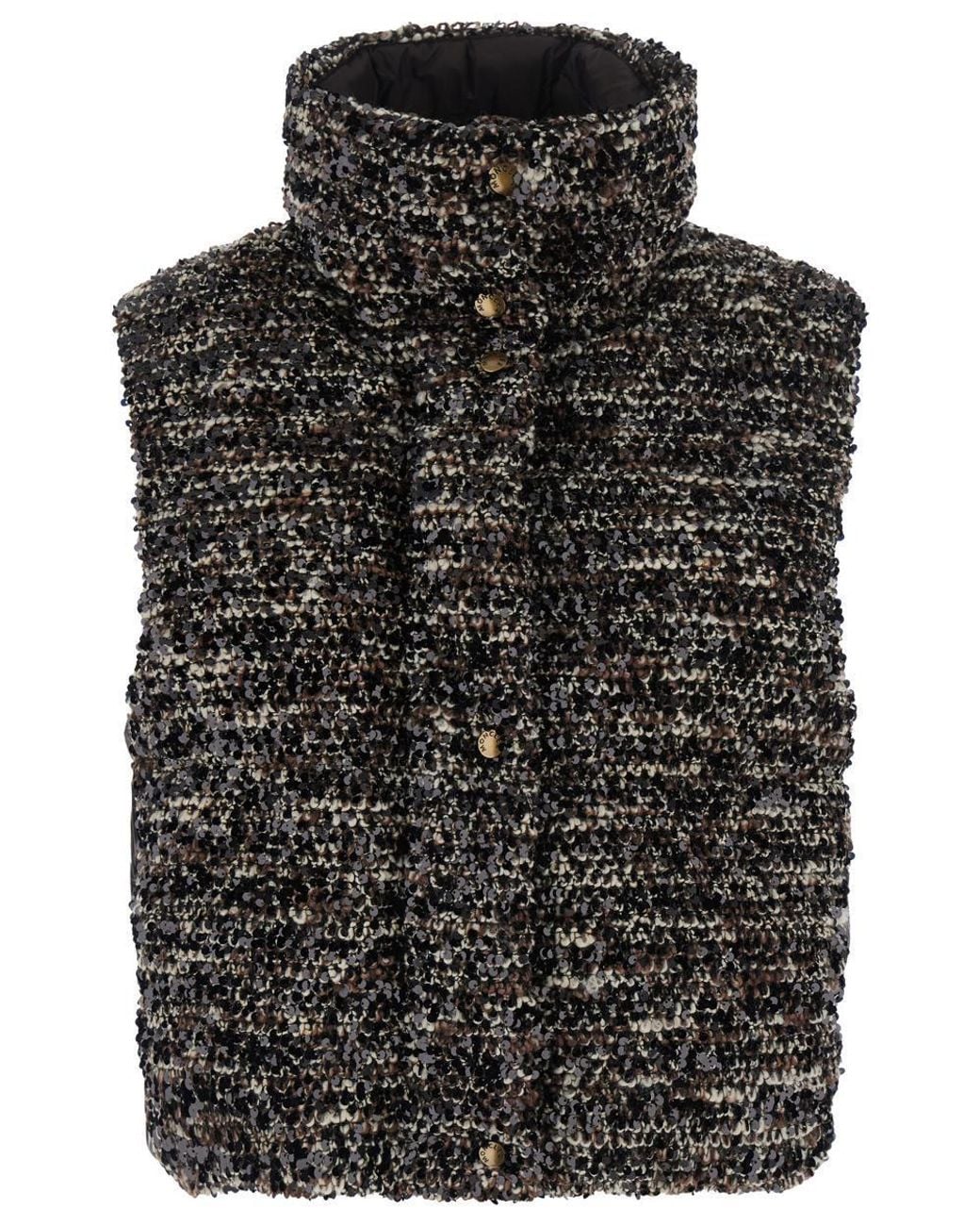 Moncler Gray Poetique Sequined Padded Jacket