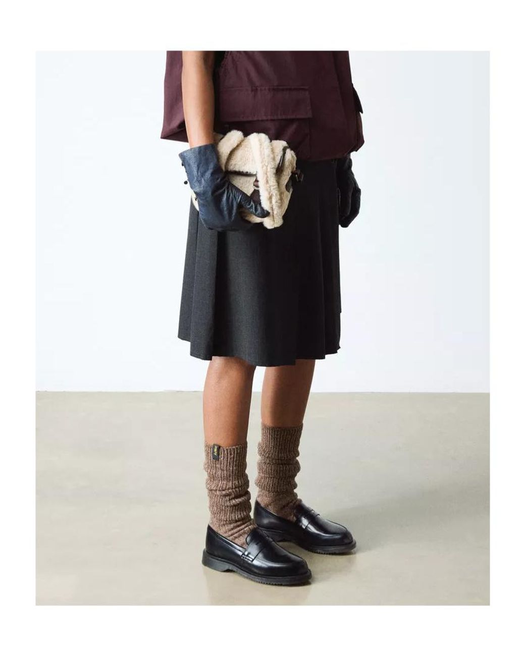 Dr. Martens Black Temara Penny Flat Shoes for men