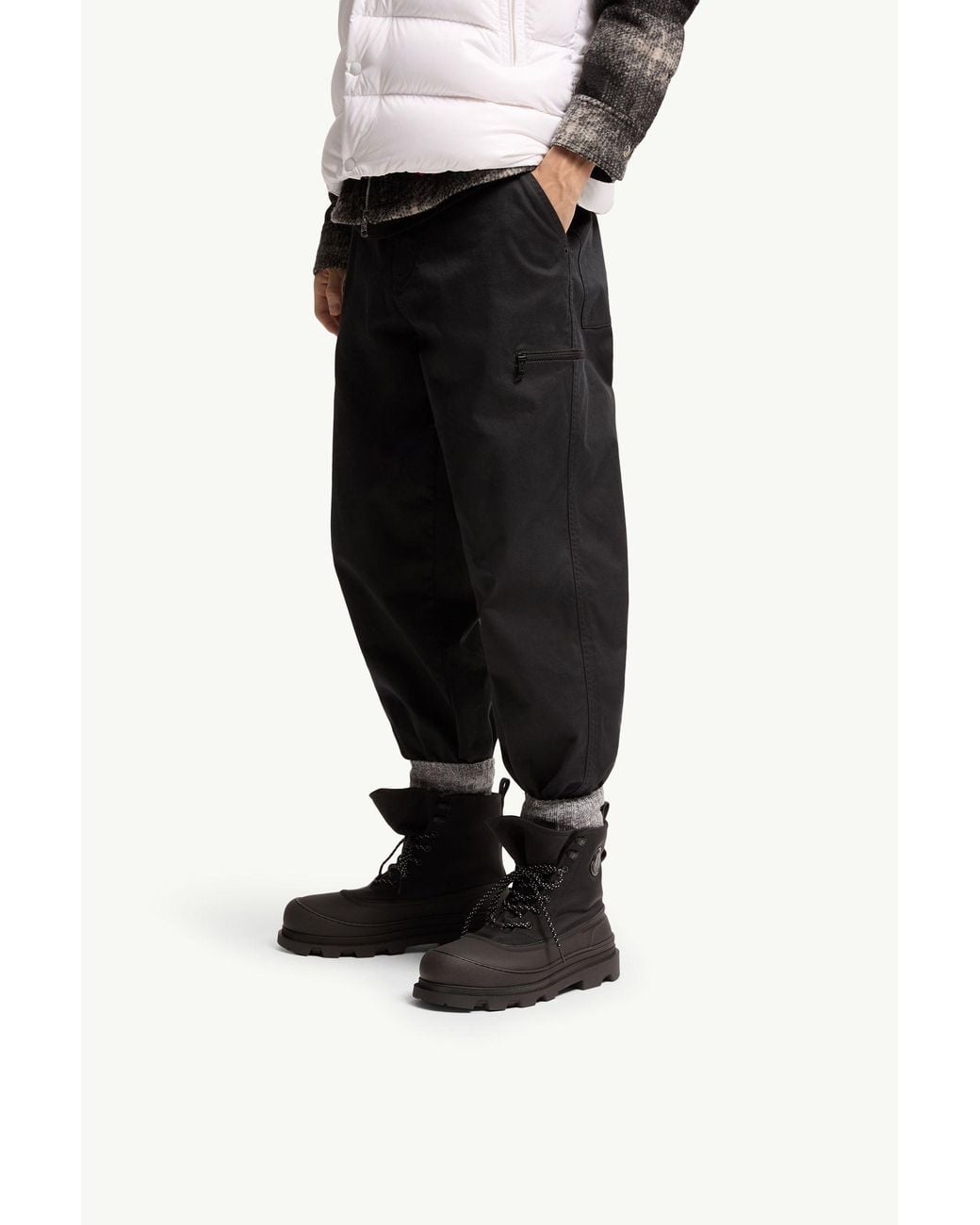 Moncler Black Vera Sheal Lace-Up Ankle Boots for men