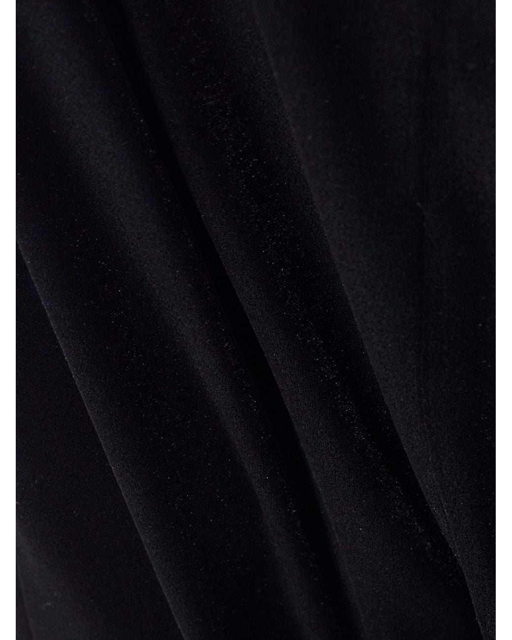 Galvan Black Vesper Satin-Trimmed Velvet Jumpsuit