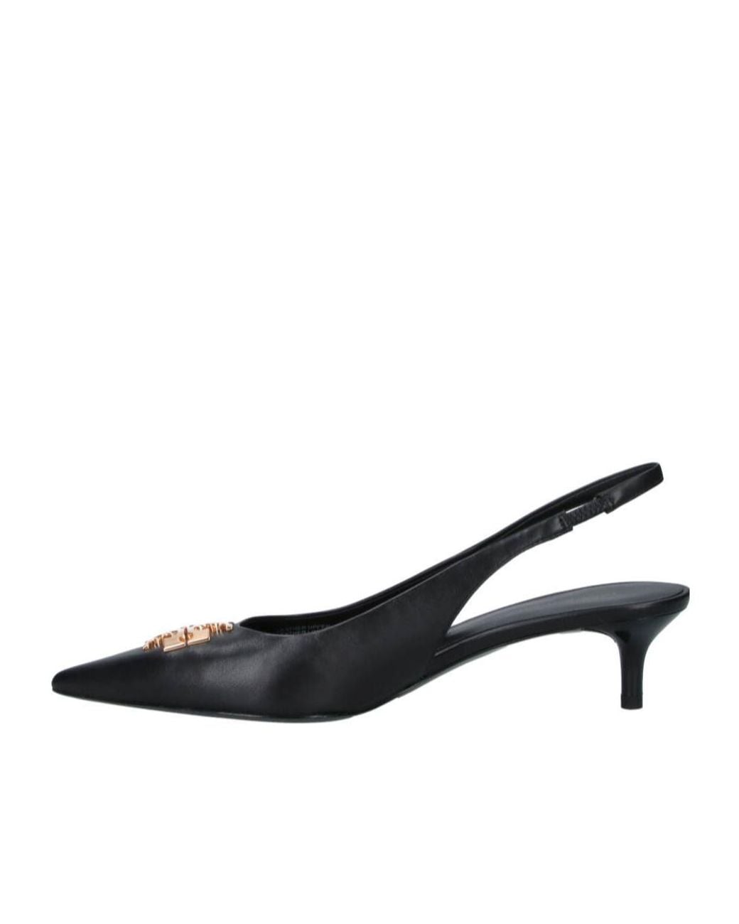 Tory Burch Black Charlie Pointed Toe Slingback Pumps