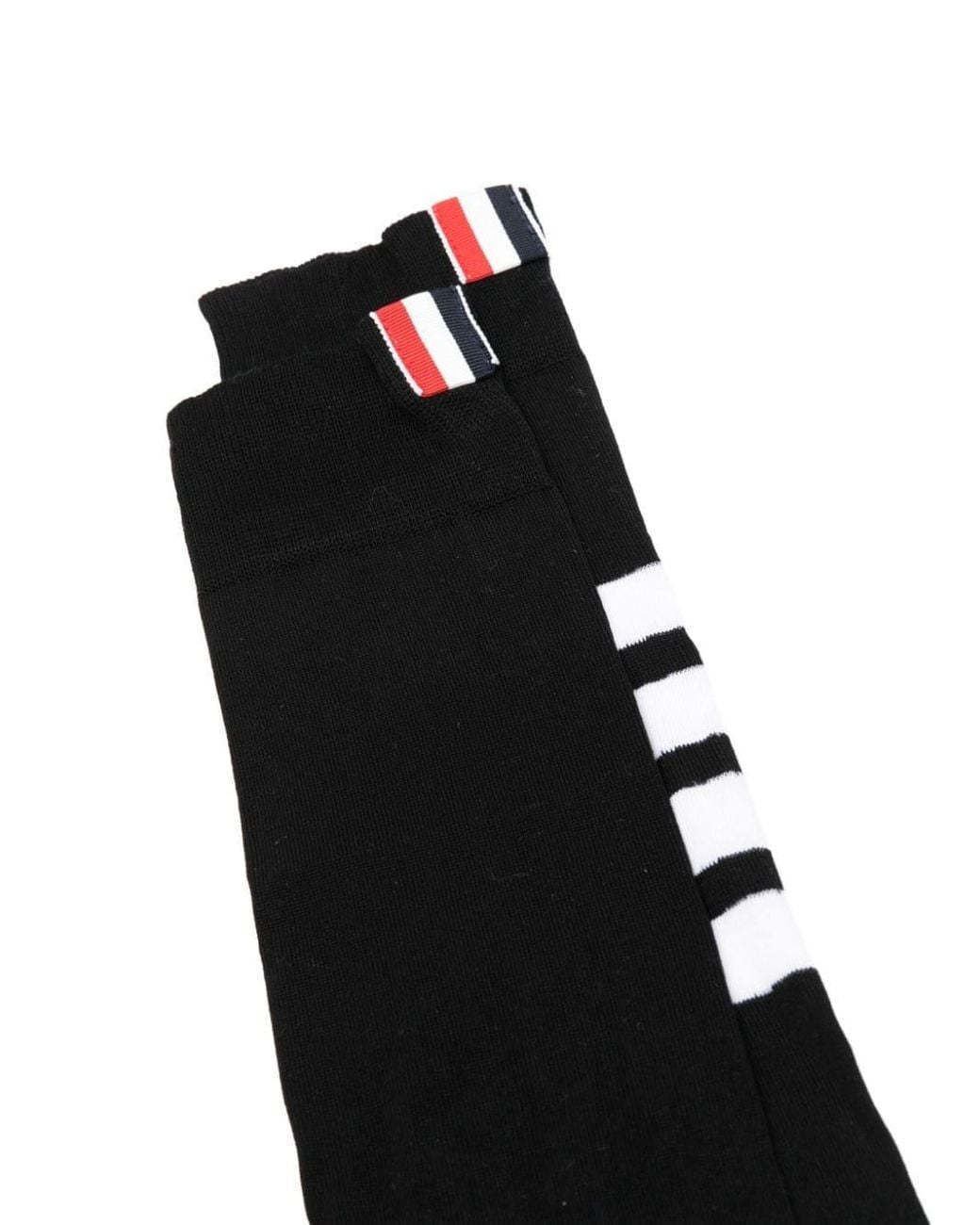 Thom Browne Black 4-Bar Striped Socks for men