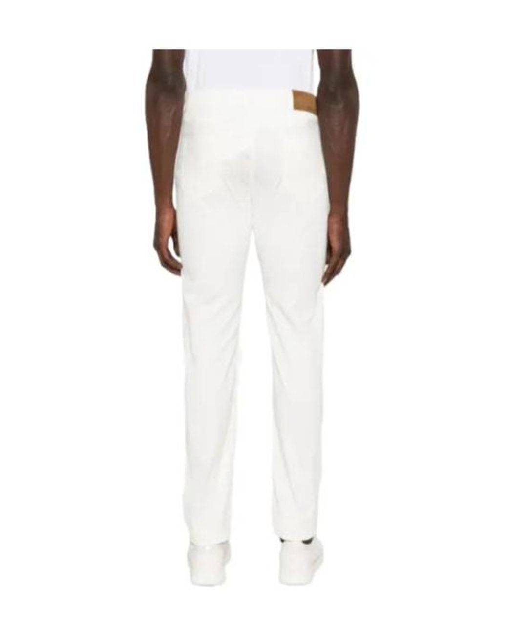 Incotex White Slim Trousers for men