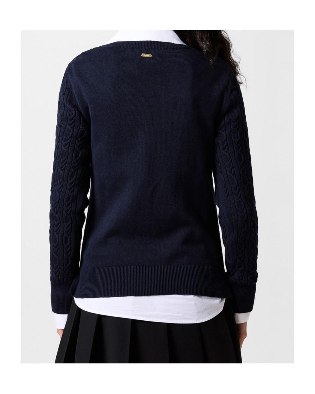 Barbour Blue Hampton V-Neck Knit
