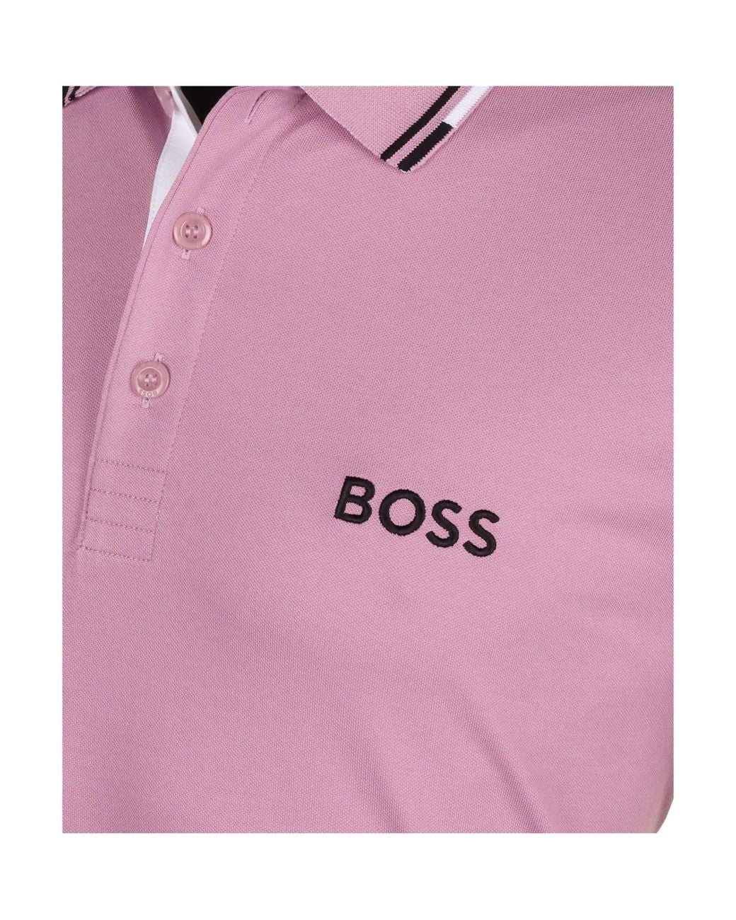 Boss Pink Short-Sleeve Polo Shirt for men