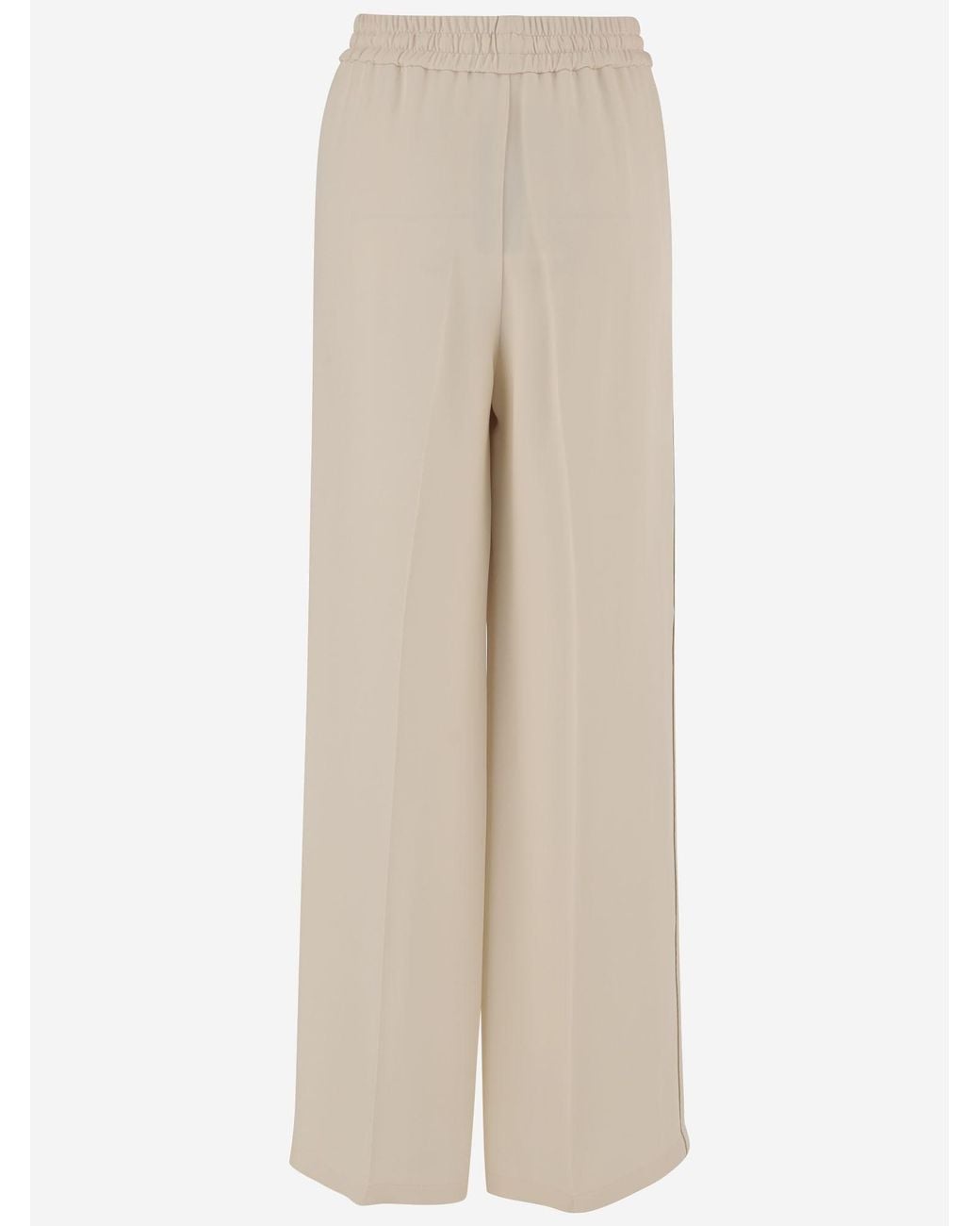 Valentino Natural Wide-Leg Drawstring Pants