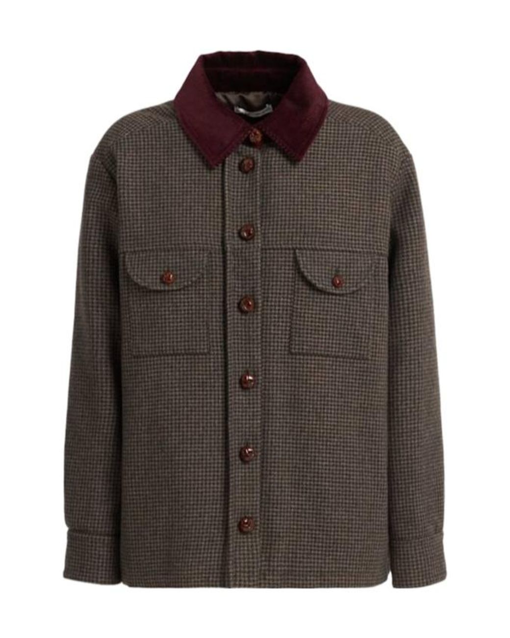 Blazé Milano Brown Buttoned Wool Blend Jacket